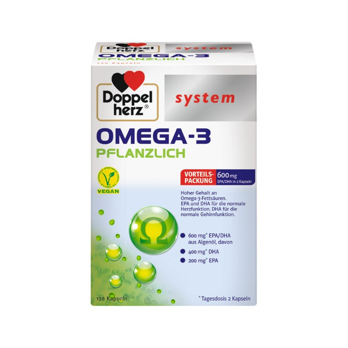 Doppelherz Omega-3 Pflanzlich system Kapseln, 120 pc Capsules