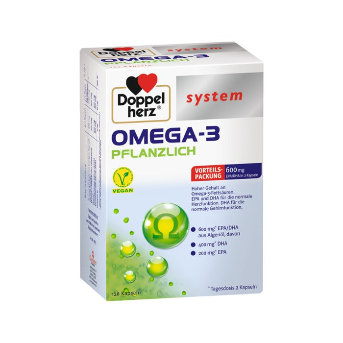 Doppelherz Omega-3 Pflanzlich system Kapseln, 120 pcs. Capsules