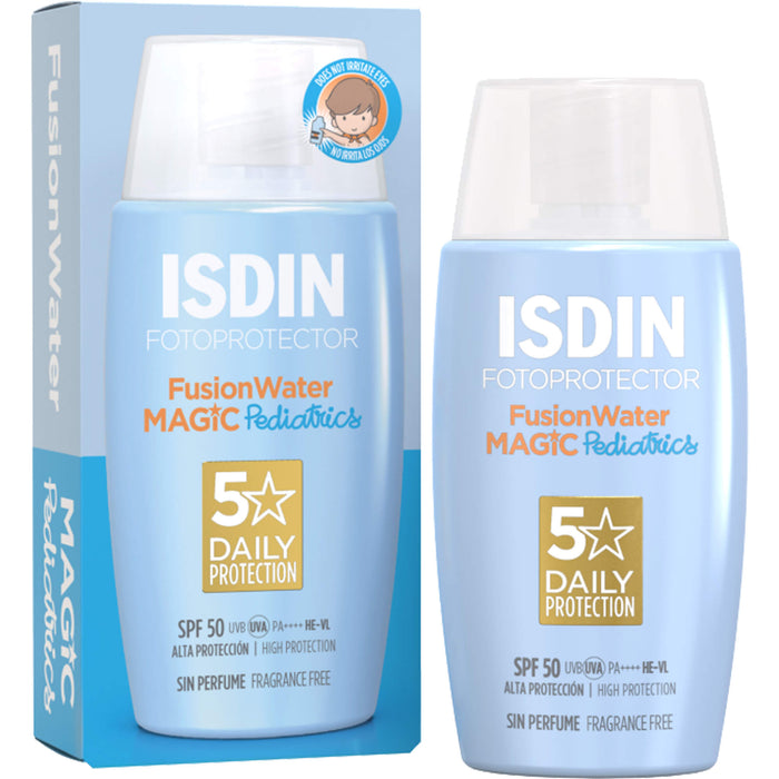 ISDIN Fotoprotector Pediatrics Fusion Water SPF 50 zum UV-Schutz und zur Pflege von Gesicht und Körper, 50 ml Creme