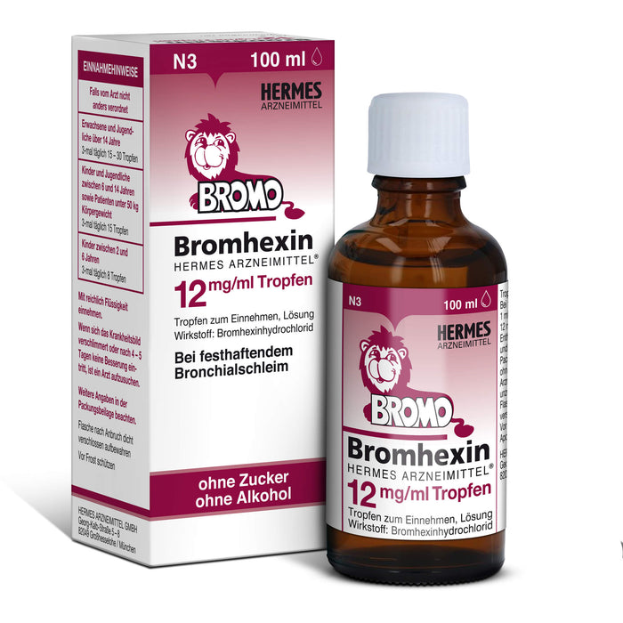 Bromhexin Hermes12mg/ml Tr, 100 ml TEI