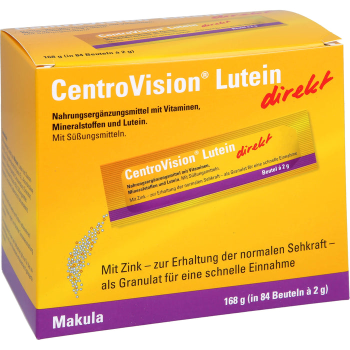 CentroVision Lutein direkt Granulat zur Erhaltung normaler Sehkraft, 84 pc Sachets