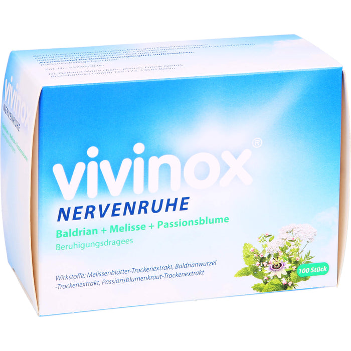 vivinox Nervenruhe Beruhigungsdragees, 100 St. Tabletten