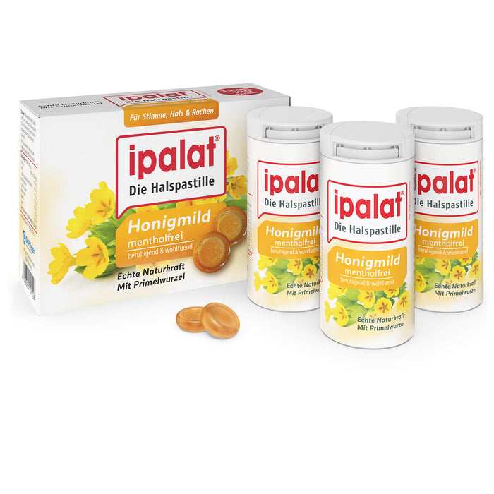 Ipalat Halspastillen honigmild o.Menthol zuckerfr., 120 St. Pastillen