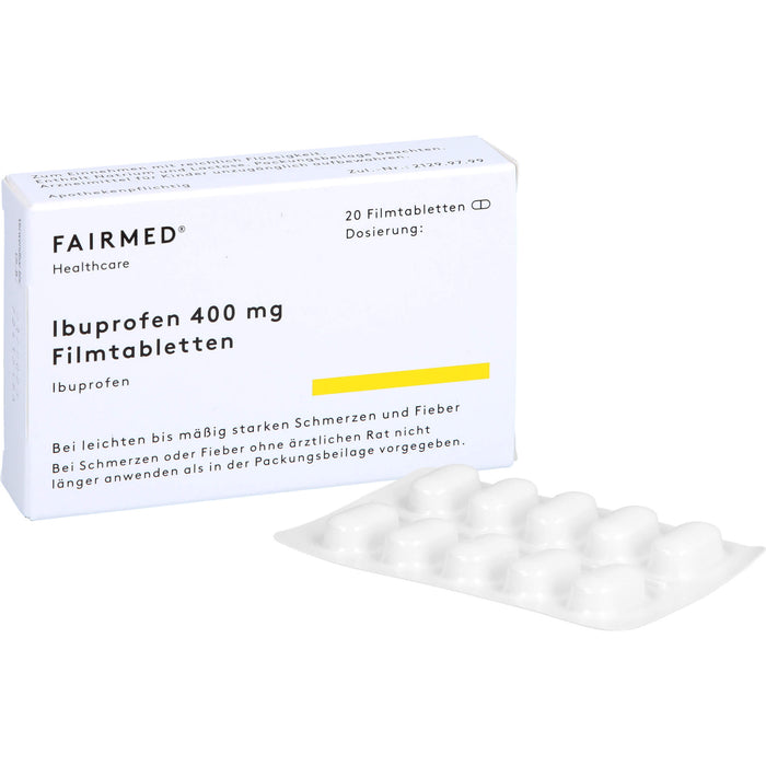 Fair-med Ibuprofen 400 mg Filmtabletten, 20 St. Tabletten