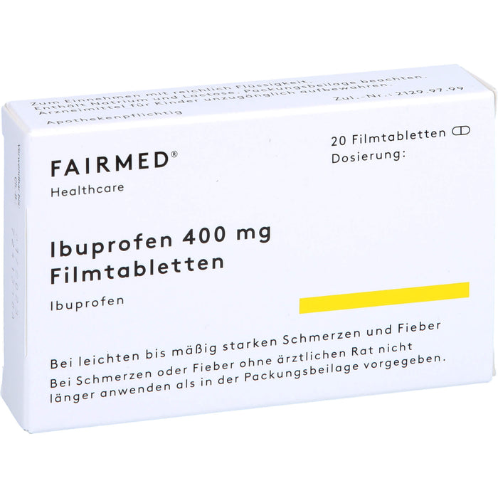 Fair-med Ibuprofen 400 mg Filmtabletten, 20 pc Tablettes