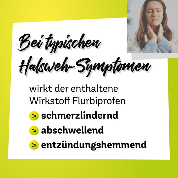 Flurbiprofen Dexcel 8,75 mg Lutschtabletten zur kurzzeitigen, symptomatischen Behandlung von Halsentzündungen, 24 St. Tabletten