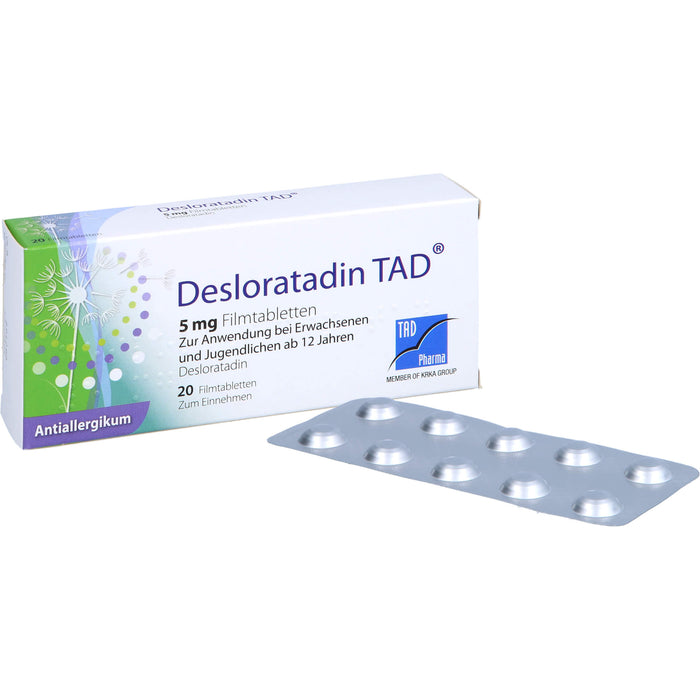 Desloratadin TAD 5 mg Filmtabletten, 20 pcs. Tablets