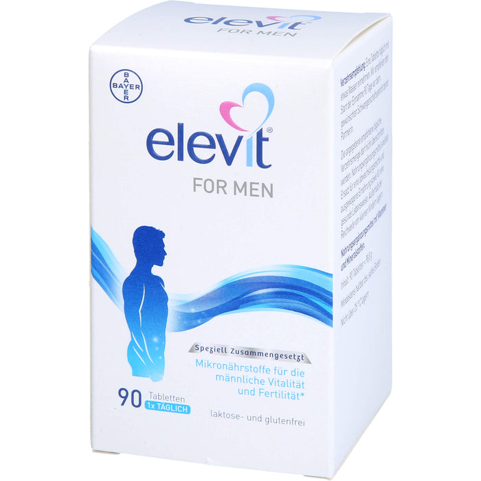 Elevit for Men Tabletten zur Unterstützung der männlichen Vitalität und Fertilität während der Babyplanung, 90 pcs. Tablets