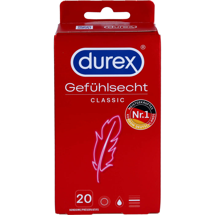 Durex Gefühlsecht Classic Kondome, 20 St. Kondome