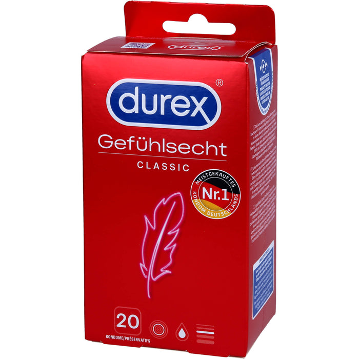 Durex Gefühlsecht Classic Kondome, 20 pc Préservatifs