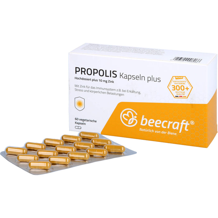 beecraft Propolis Kapseln Plus hochdosiert, 60 pc Tablettes