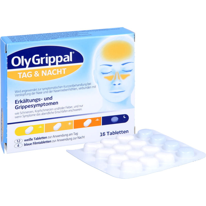 OlyGrippal Tag & Nacht 500 mg/60 mg Tabletten und 500 mg/25 mg Filmtabletten, 16 pcs. Tablets