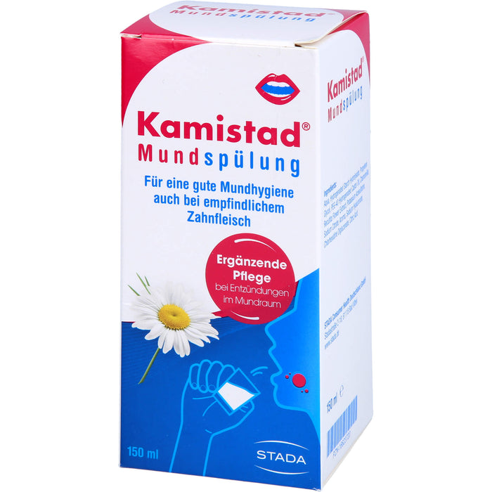 Kamistad Mundspülung bei Zahnfleischentzündungen und Aphten, 150 ml Solution