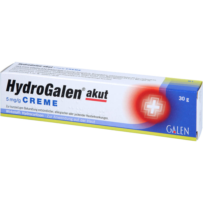 HydroGalen akut 5 mg/g Creme bei Hauterkrankungen mit Juckreiz, 30 g Crème