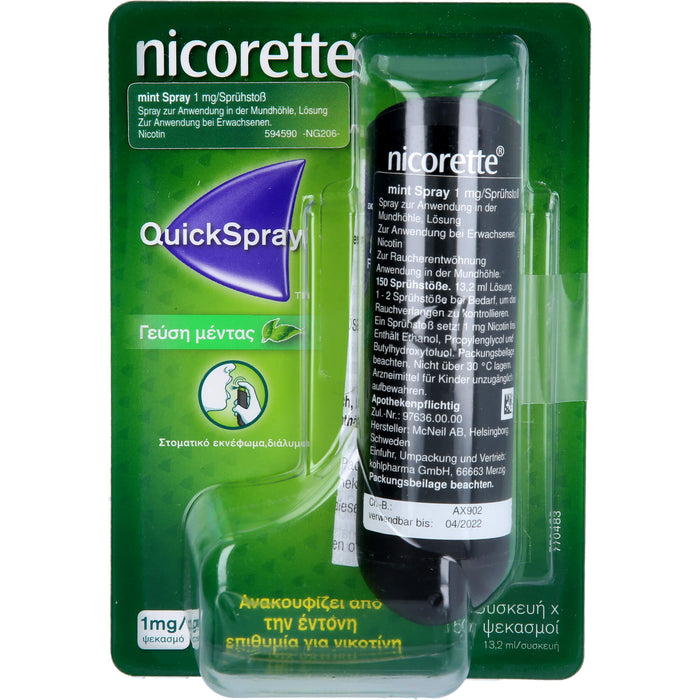 Nicorette mint Spray 1 mg/Sprühstoß, 1 pcs. Spray