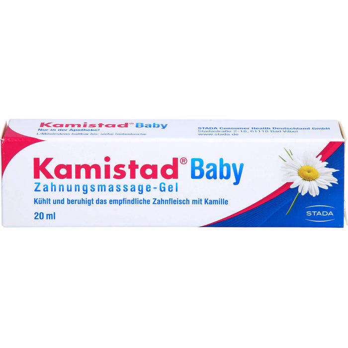 Kamistad Baby Zahnungsmassage-Gel zur Massage des Zahnfleisches bei zahnenden Kindern, 20 ml Gel