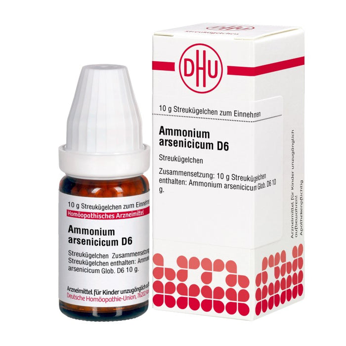 Ammonium arsenicicum D6 DHU Globuli, 10 g GLO