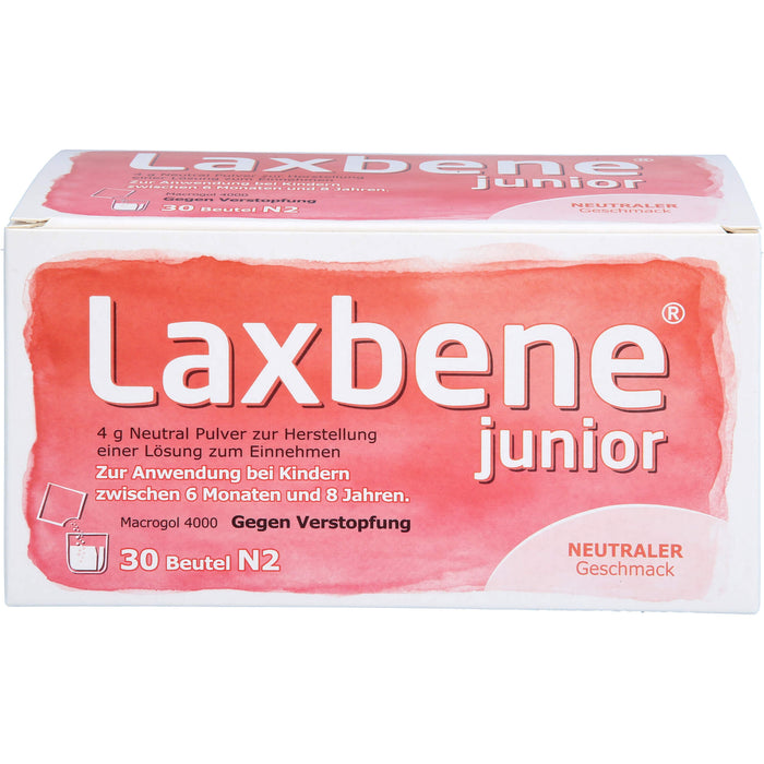 Laxbene junior 4 g Neutral Pulver zur Herstellung einer Lösung zum Einnehmen, Zur Anwendung bei Kindern zwischen 6 Monaten und 8 Jahren, 120 g Poudre