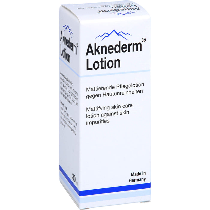 Aknederm mattierende Pflegelotion gegen Hautunreinheiten, 30 ml Lotion