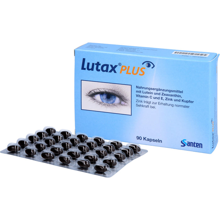 Santen Lutax Plus Kapseln zur Erhaltung normaler Sehkraft, 90 pc Capsules