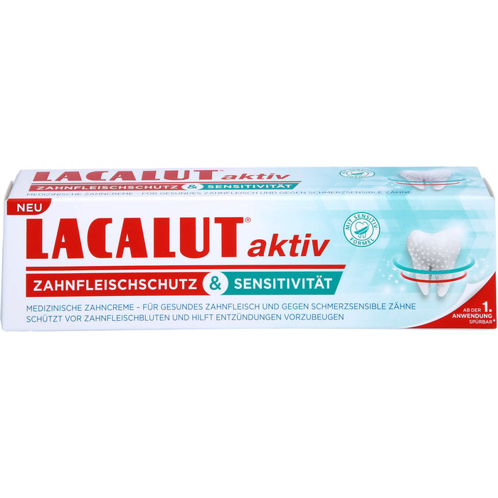 LACALUTaktiv Zahnfleischschutz & Sensitivität medizinische Zahncreme, 75 ml Dentifrice