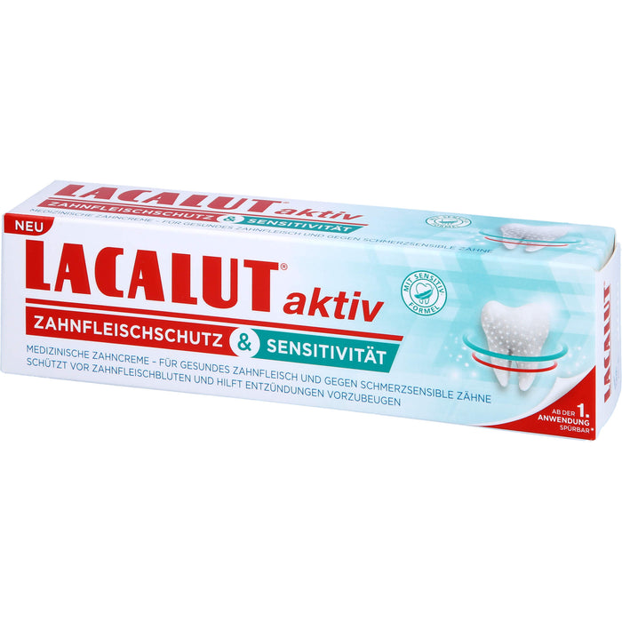 LACALUTaktiv Zahnfleischschutz & Sensitivität medizinische Zahncreme, 75 ml Dentifrice