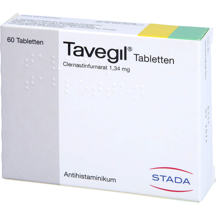 Tavegil Tabletten zur Symptomlinderung bei Heuschnupfen, Juckreiz und Nesselsucht, 60 pcs. Tablets