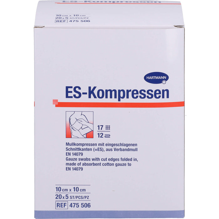 ES-KOMPRESSEN steril 10x10 cm Grosspackung, 20X5 St KOM