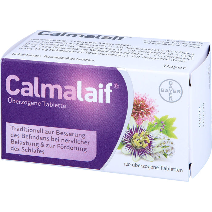 Calmalaif Tabletten bei nervlicher Belastung und zur Förderung des Schlafes, 120 St. Tabletten