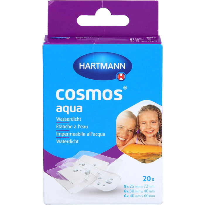 HARTMANN cosmos aqua wasserdichte Pflasterstrips in 3 Größen, 20 pc Pansement