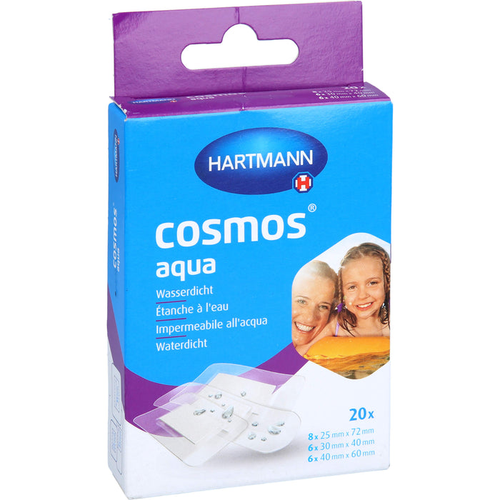 HARTMANN cosmos aqua wasserdichte Pflasterstrips in 3 Größen, 20 pc Pansement