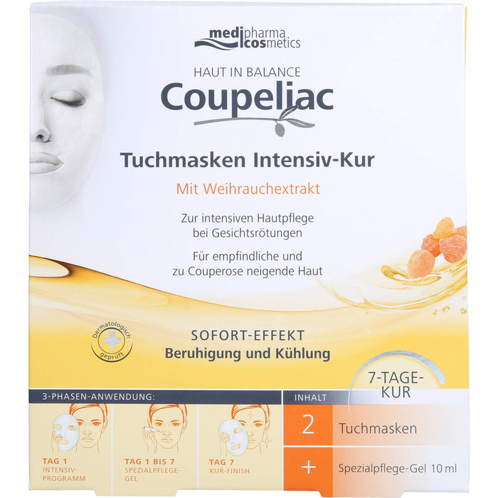 medipharma cosmetics Coupeliac Tuchmasken Intensiv-Kur, 1 pc Masque facial