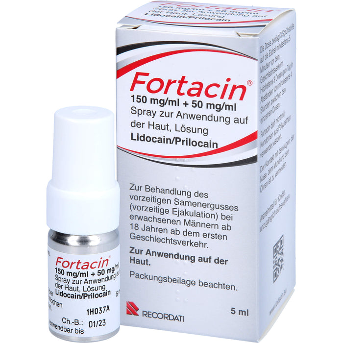 Fortacin 150 mg/ml + 50 mg/ml Spray zur Anwendung auf der Haut, Lösung, 5 ml SPR