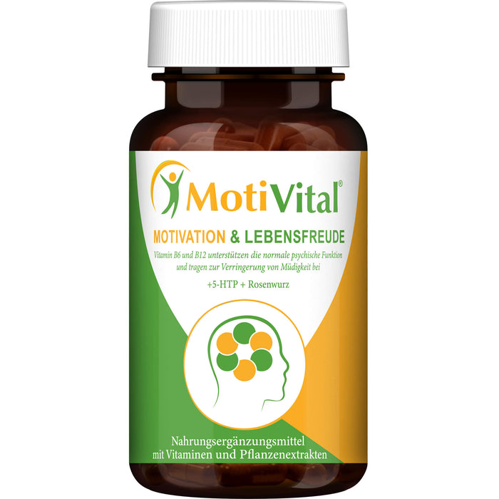 MotiVital Lebensfreude + 5-HTP 200 mg + Rosenwurz, 60 St KAP