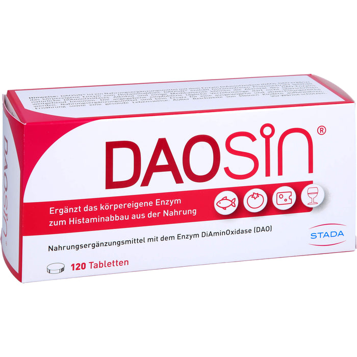 Daosin Tabletten zur Unterstützung des Histaminabbaus, 120 pc Tablettes