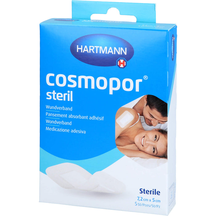 HARTMANN Cosmopor steril Wundverband 7,2 cm x 5 cm OTC, 5 pc pansement