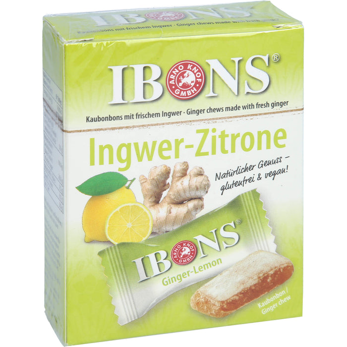 IBONS Ingwer Zitrone 60g Box Kaubonbons, 60 g BON