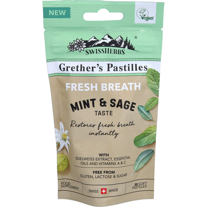 Grether's SWISSHERBS Fresh Breath Mint & Sage, 45 g PAS