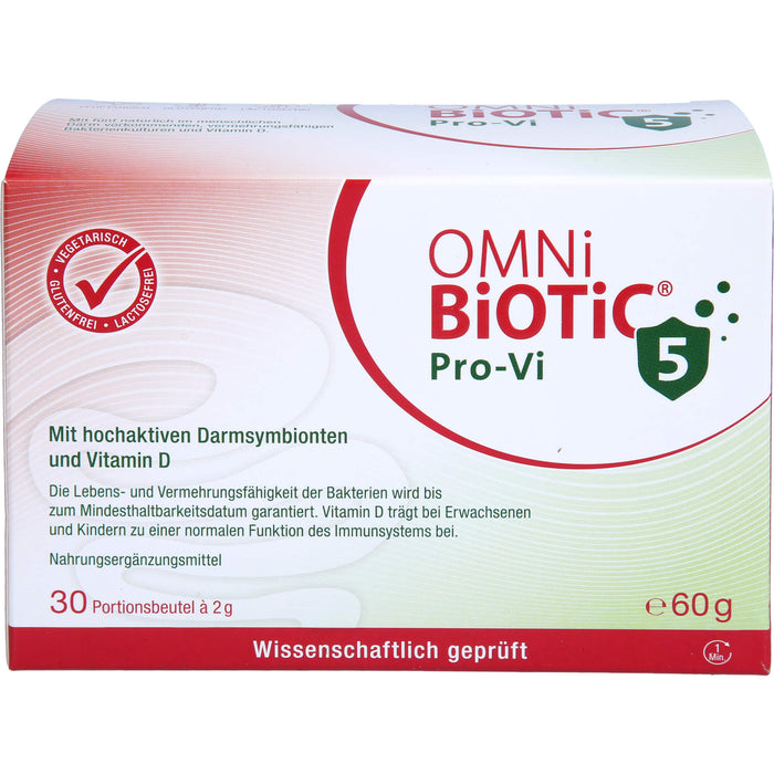 OMNi-BiOTiC ProVi-5 Pulver mit hochaktiven Darmsymbionten und Vitamin D, 30 pcs. Sachets