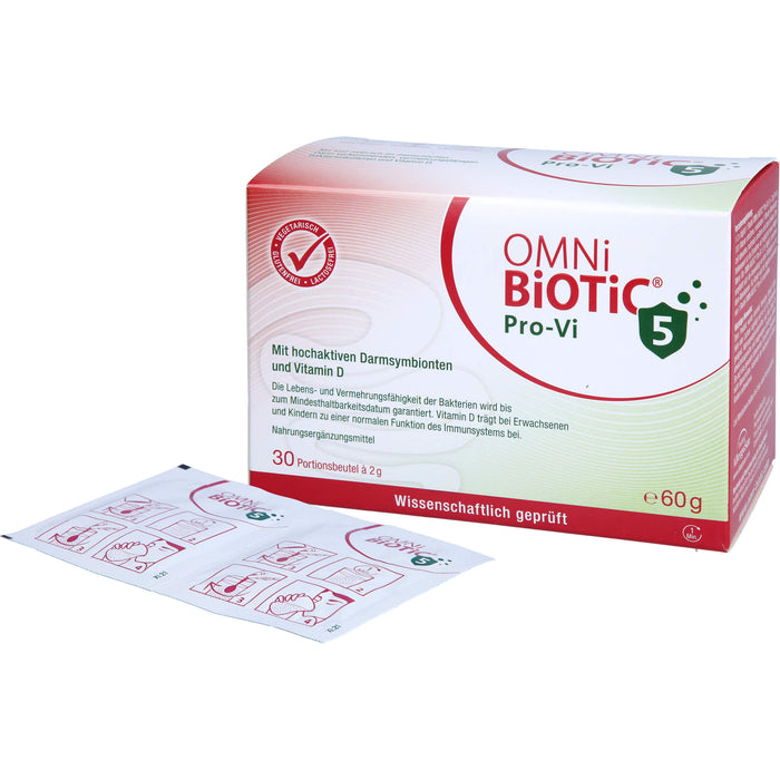 OMNi-BiOTiC ProVi-5 Pulver mit hochaktiven Darmsymbionten und Vitamin D, 30 pc Sachets
