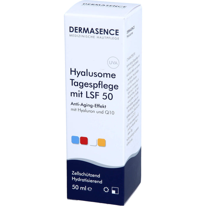 Dermasence Hyalusome Tagespflege mit LSF 50, 50 ml Lotion