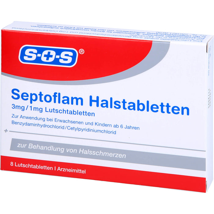 Septoflam Halstabletten, 8 St LUT