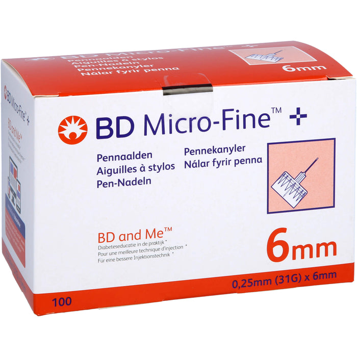 BD MICRO-FINE+ Pen-Nadeln 0,25x6 mm 31 G, 100 St KAN