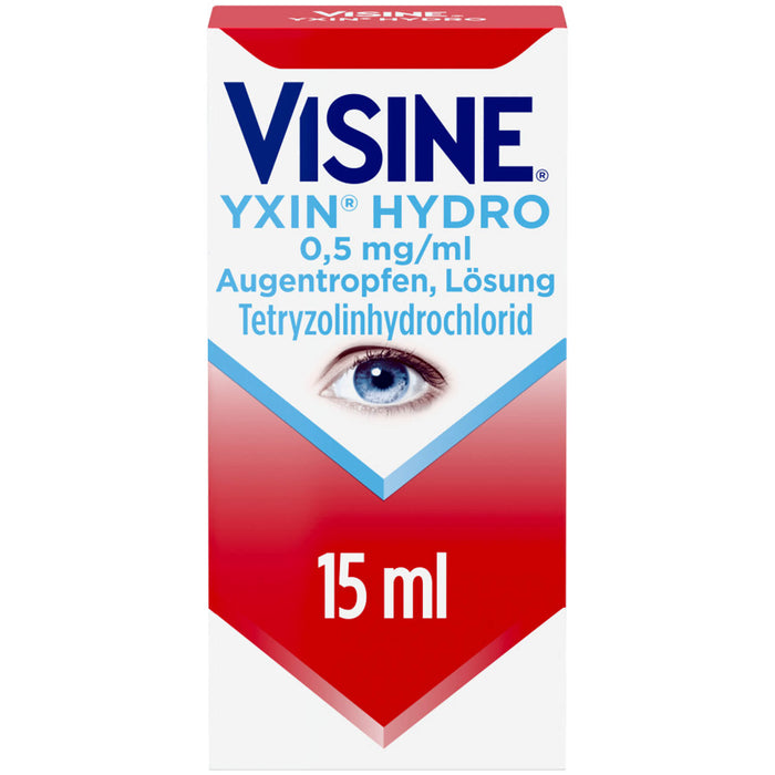 VISINE Yxin Hydro Augentropfen bei nicht-infektiösen Augenreizungen & Rötungen, 15 ml Solution