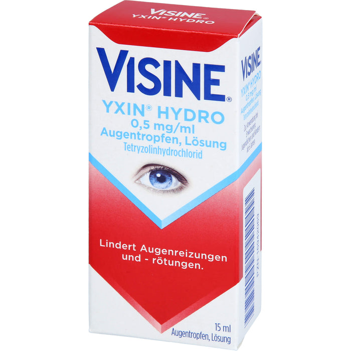 VISINE Yxin Hydro Augentropfen bei nicht-infektiösen Augenreizungen & Rötungen, 15 ml Solution