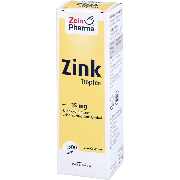 Zink Tropfen 15mg ionisiert, 50 ml TEI