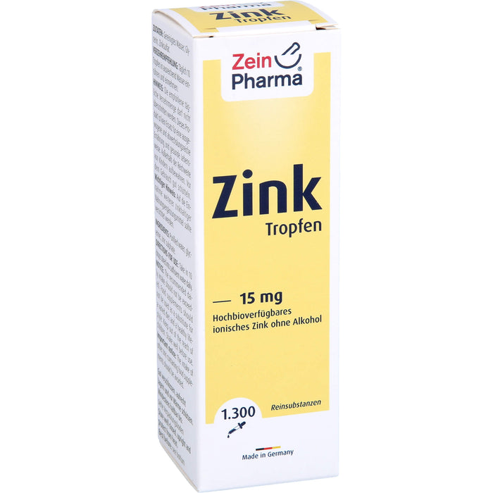 Zink Tropfen 15mg ionisiert, 50 ml TEI