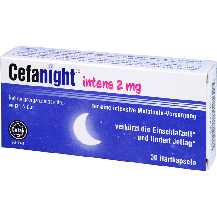 Cefanight intens 2 mg Tabletten verkürzt die Einschlafzeit und lindert Jetlag, 30 St. Tabletten