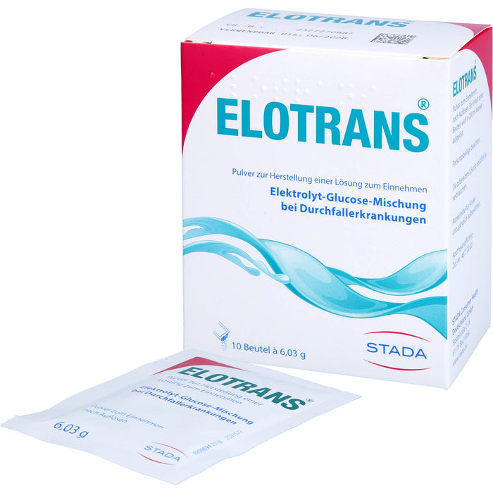 ELOTRANS Elektrolyt-Glucose-Mischung bei Durchfallerkrankungen, 10 pcs. Sachets