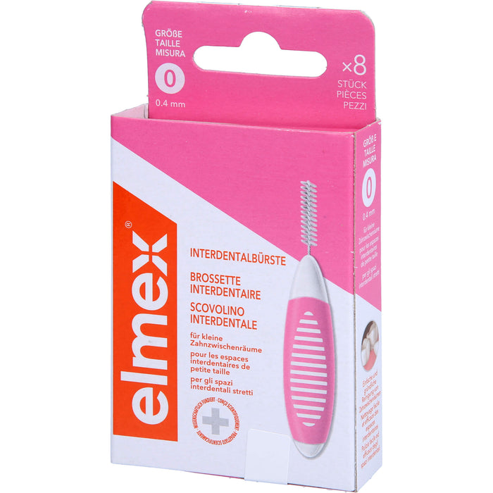 elmex Interdentalbürste rosa ISO Größe 0 0,4mm, 8 St ZBU